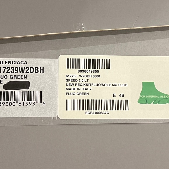 Balenciaga Speed 2.0 Fluorescent Green EU 46 / US 13 - Picture 2 of 5
